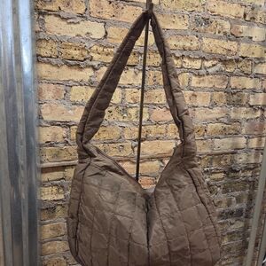 Quilted Brown Shoulder Bag